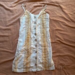 Rip Curl Cream and Gold Mini Dress